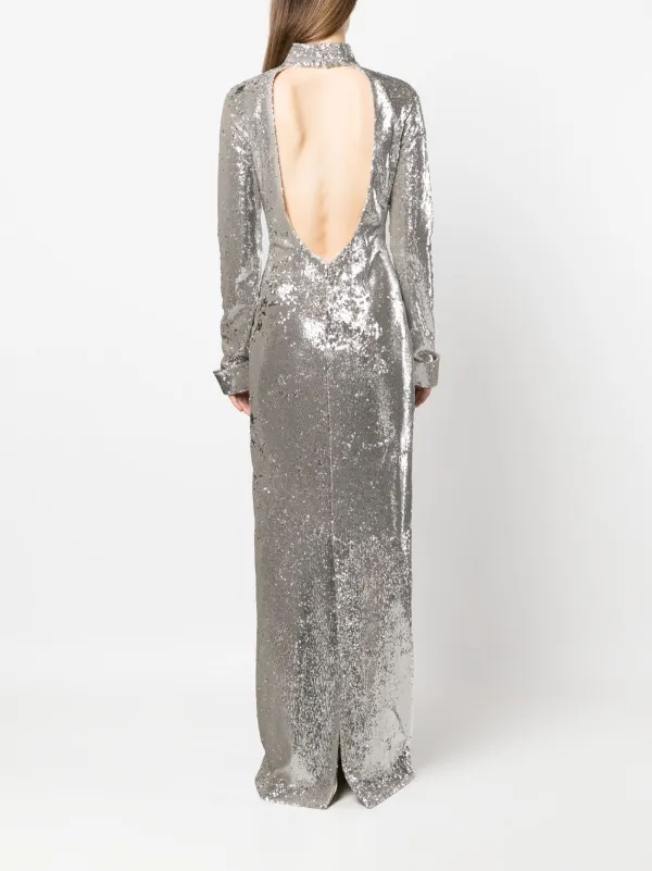 givenchy silver dress 66689 auth GIVENCHY silver 2019 ZIGZAG PLISSE PLEATE COCKTAIL Dress 36 XS