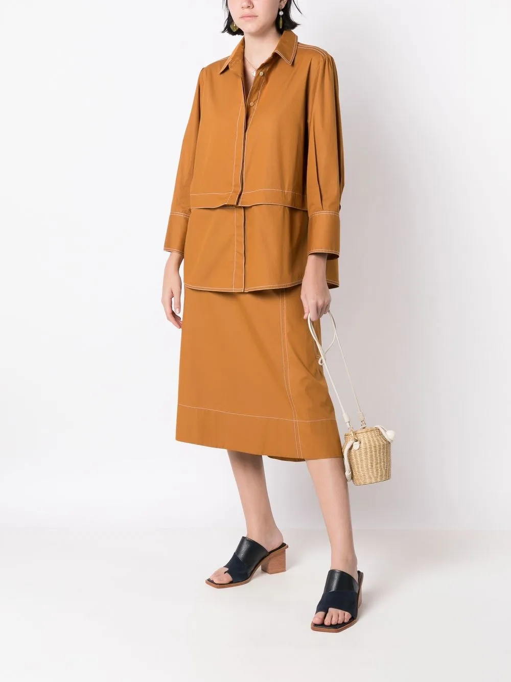 Alcaçuz High waist rok - Bruin