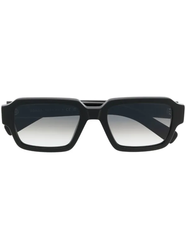 Prada Eyewear スクエアフレーム サングラス | ブラック | FARFETCH JP