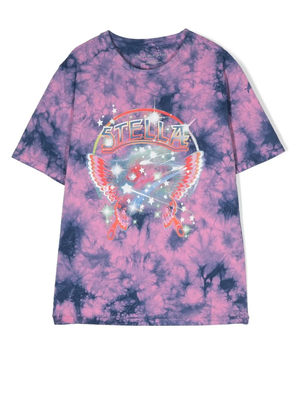 

Stella McCartney Kids logo-print tie-dye T-shirt - Pink