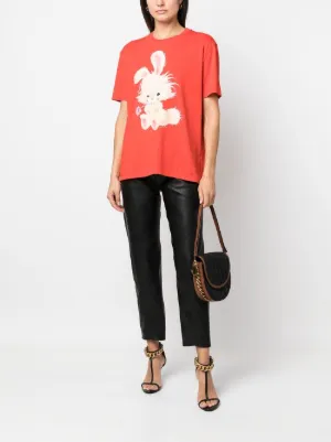 STELLA MCCARTNEY 2001 ロコフリント Tシャツ 602907SOW56 6901 Women ブラック Stella McCartney 2001. Tシャツ | Stella