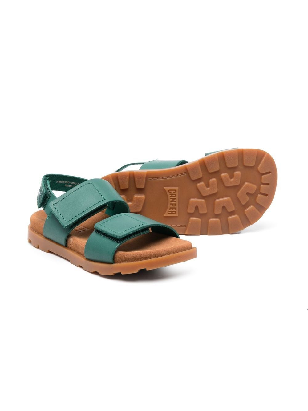 Shop Camper Brutus Double-strap Sandals In Green