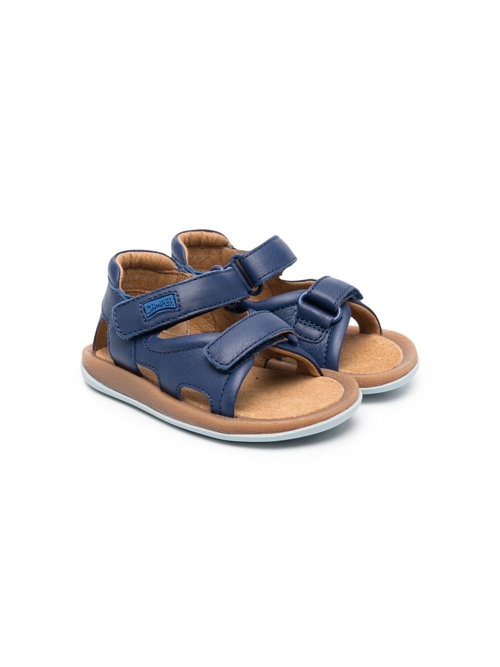Shop Camper Bicho Leather Sandals In Blue
