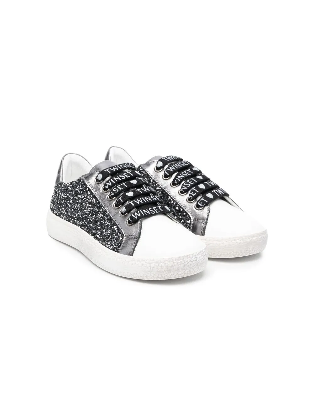 

TWINSET Kids glittered low-top sneakers - Black