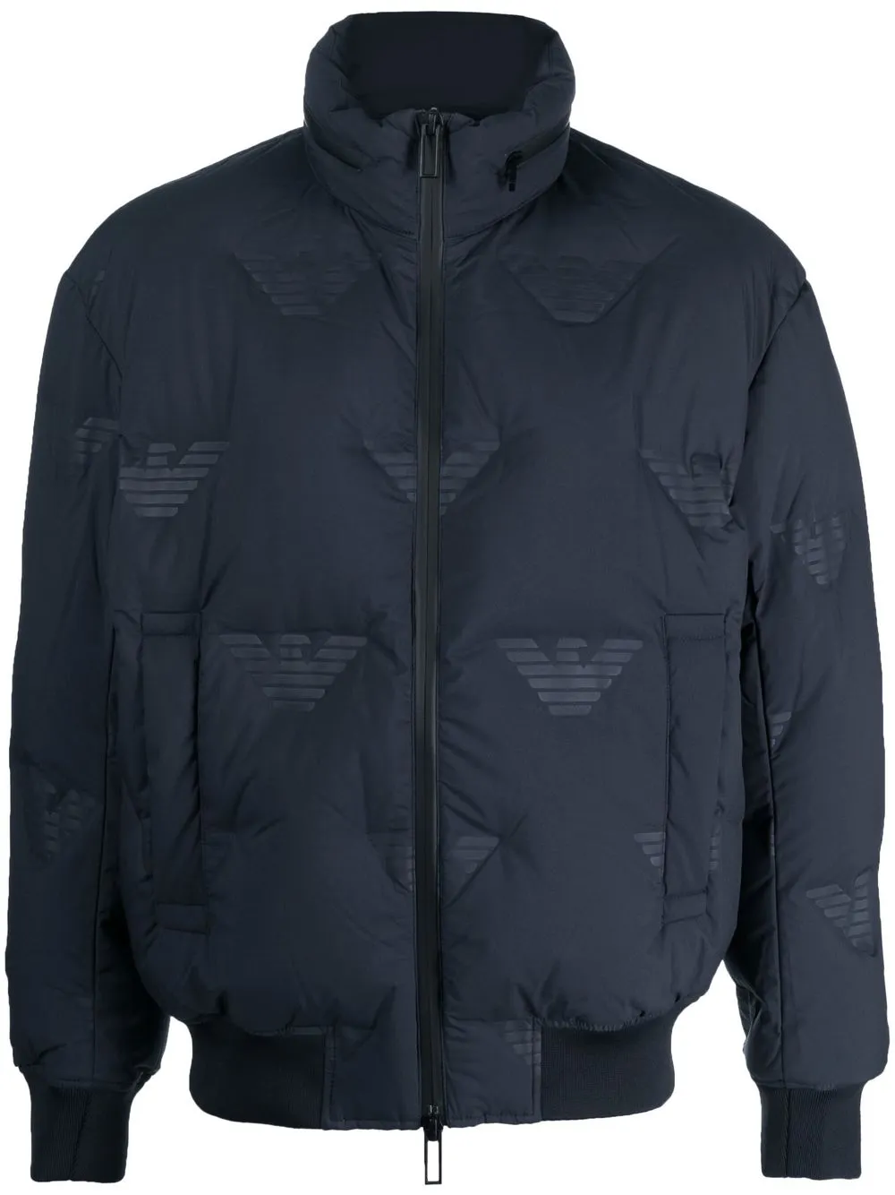 

Emporio Armani logo-print padded jacket - Blue