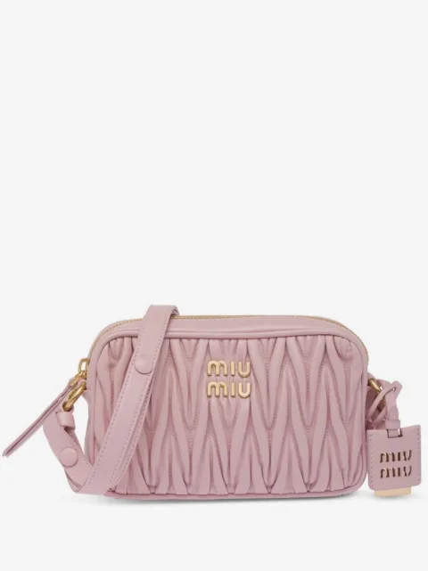 Miu Miu logo-detail leather shoulder bag 