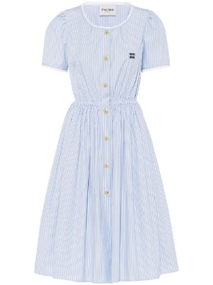 Knee length dresses Miu Miu - Bow on shoulders mini dress -  MF34291VE8F000203