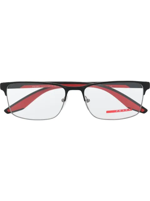 Prada Eyewear logo-plaque square-frame glasses