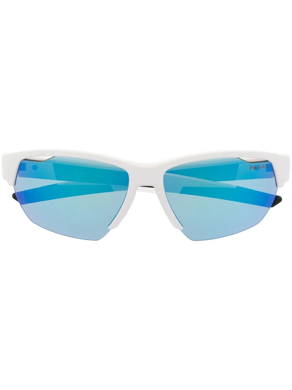 

Prada Eyewear lentes de sol con micas espejadas - Blanco