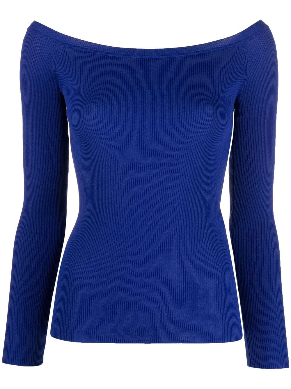 P.a.r.o.s.h Off-shoulder Knitted Top In Bluette