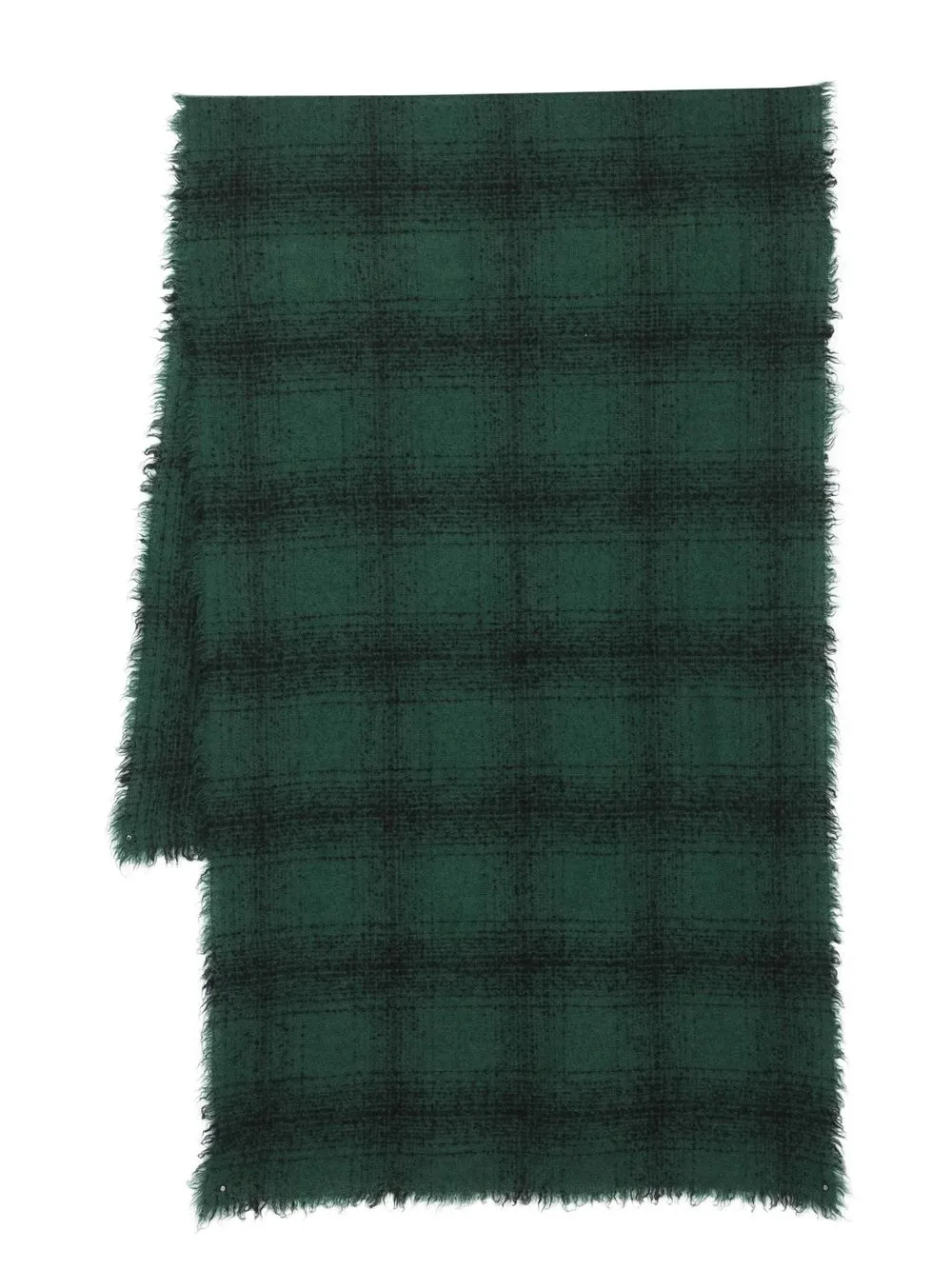 

Faliero Sarti check-pattern wool-blend scarf - Green