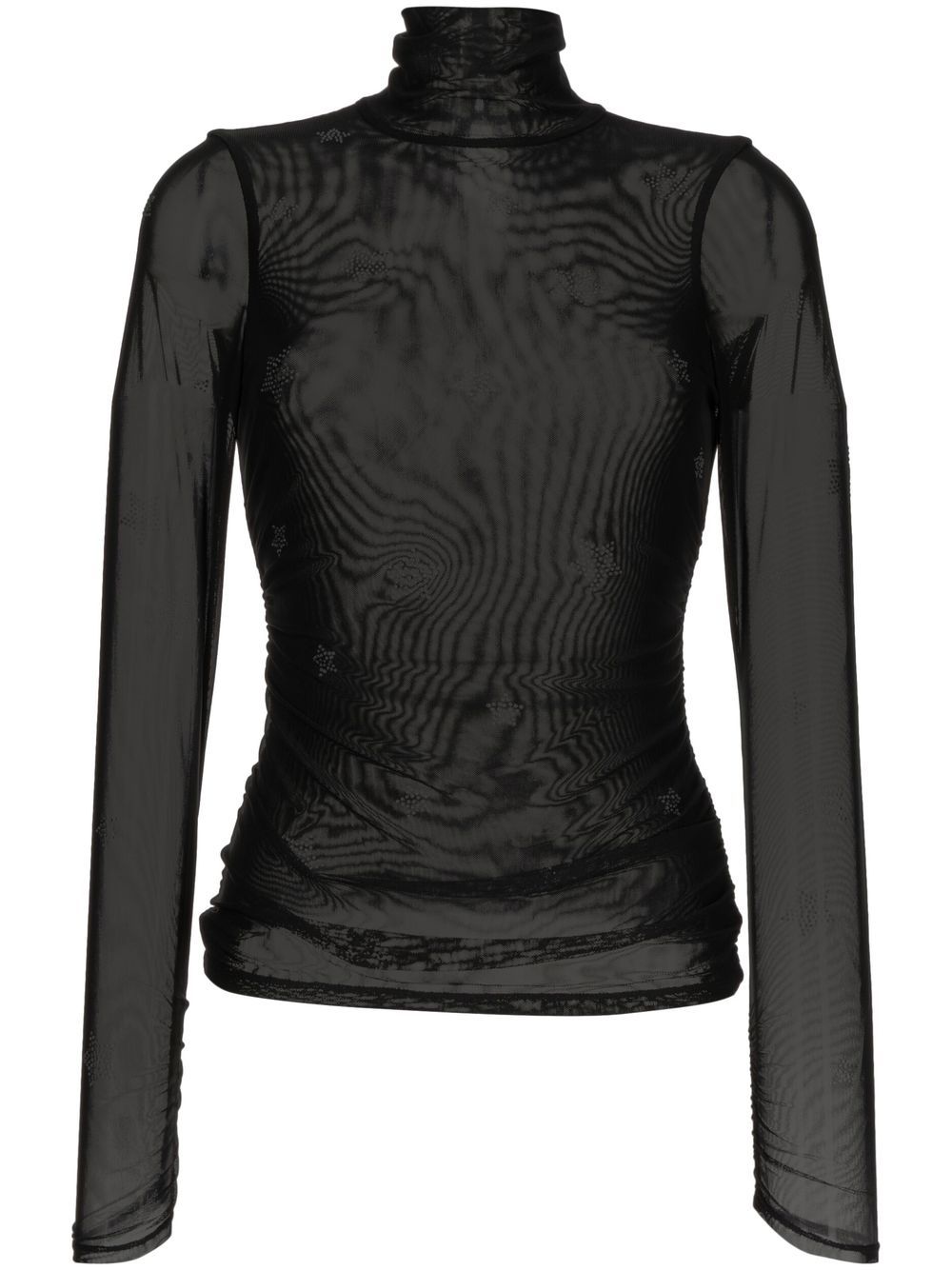 Cinq À Sept Crystal-embellished Tulle T-shirt In Black