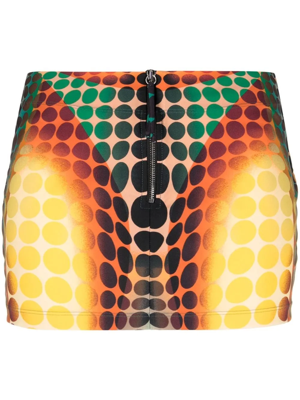 

Jean Paul Gaultier The Brown dot-print mini skirt - Orange