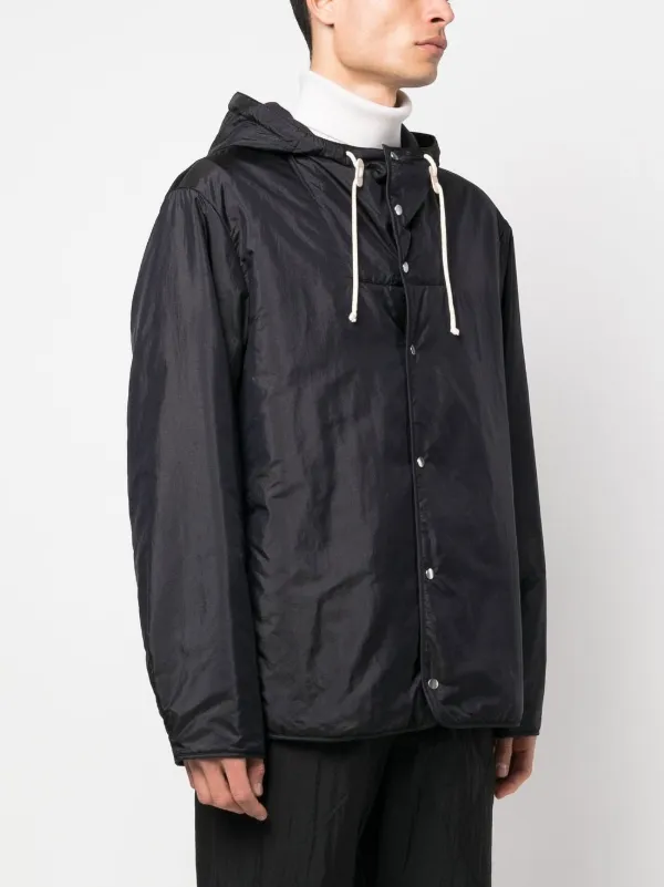 【送料&関税込】Jil Sander Blend Silk Zip-up Hooded Jacket Jil Sander Hooded silk-blend Lightweight Jacket | Blue