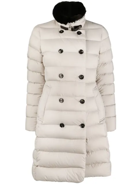 Longan double-breasted padded coat