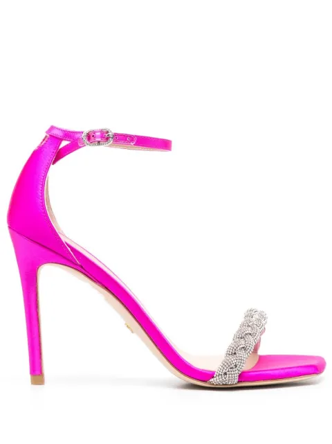 Stuart Weitzman sandalias con tira trenzada y tacón de 100mm