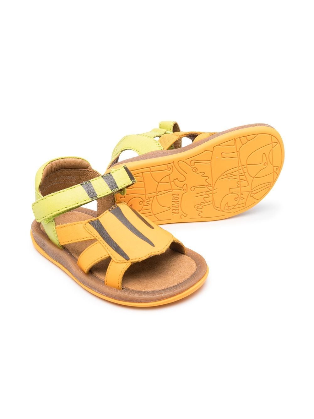 Camper Kids Bicho leren sandalen - Oranje