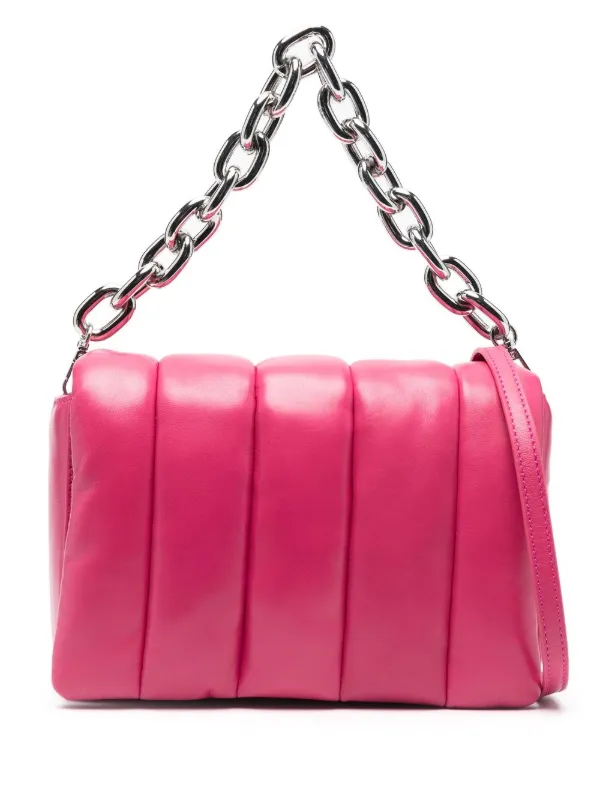 Pink leather clutch bag sale