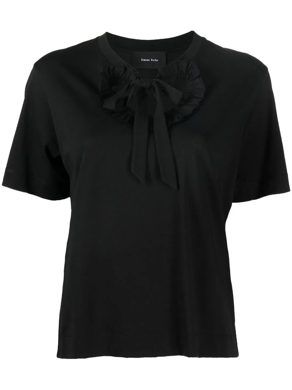 SIMONE ROCHA RUFFLED CUT-OUT T-SHIRT