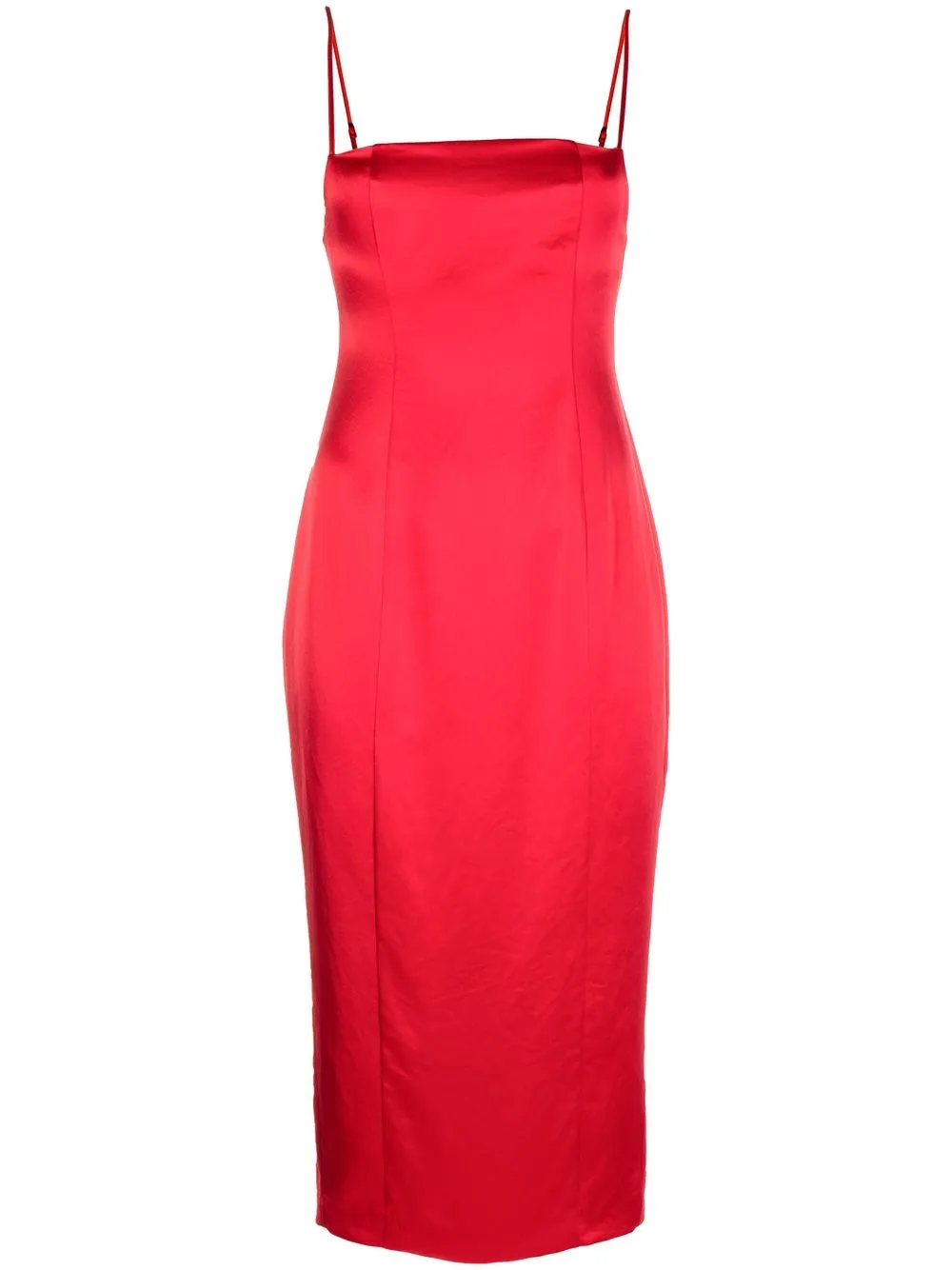 

Retrofete Samantha square-neck slip dress - Red