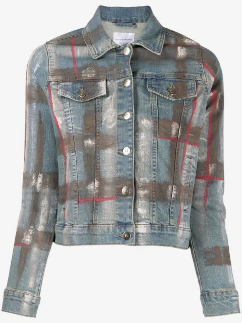 Madison.Maison paint splatter-print denim jacket