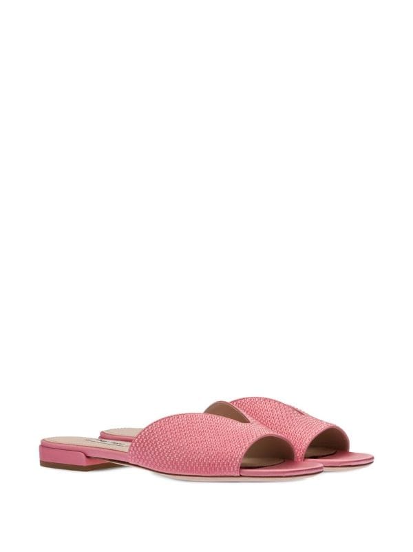 Miu miu discount crystal slides