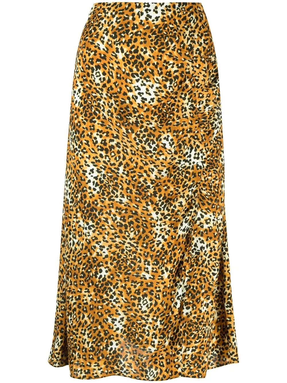Maje leopard-print midi skirt - Orange