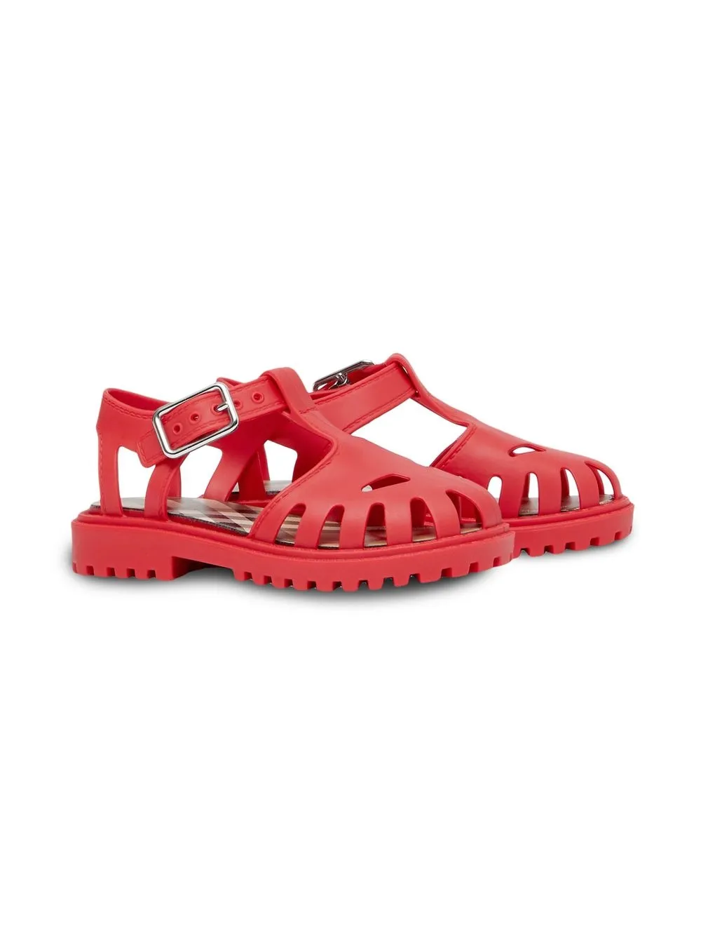 Burberry Kids' Red Rubber Sandals