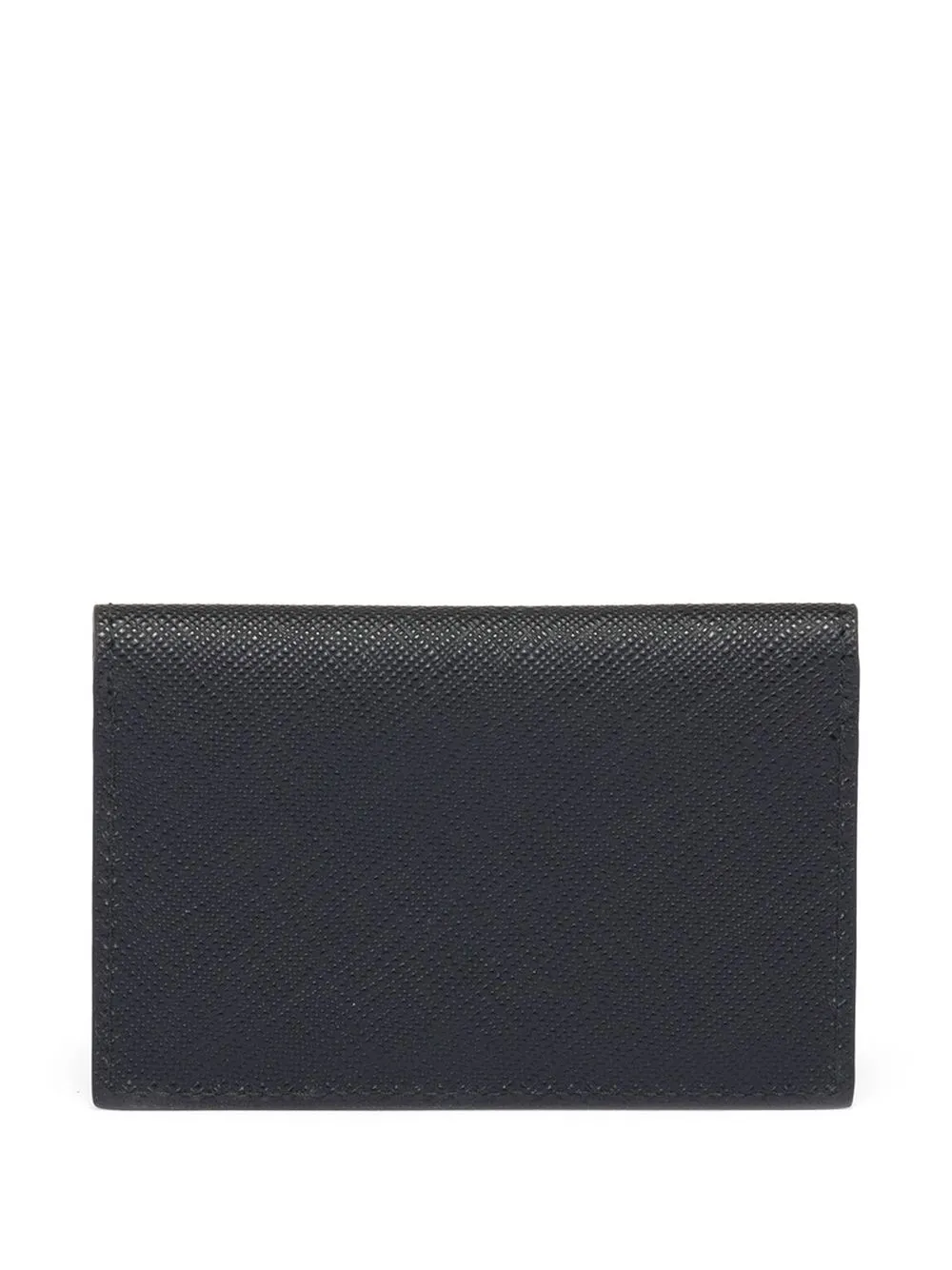 Shop Prada Triangle-plaque Cardholder In Black