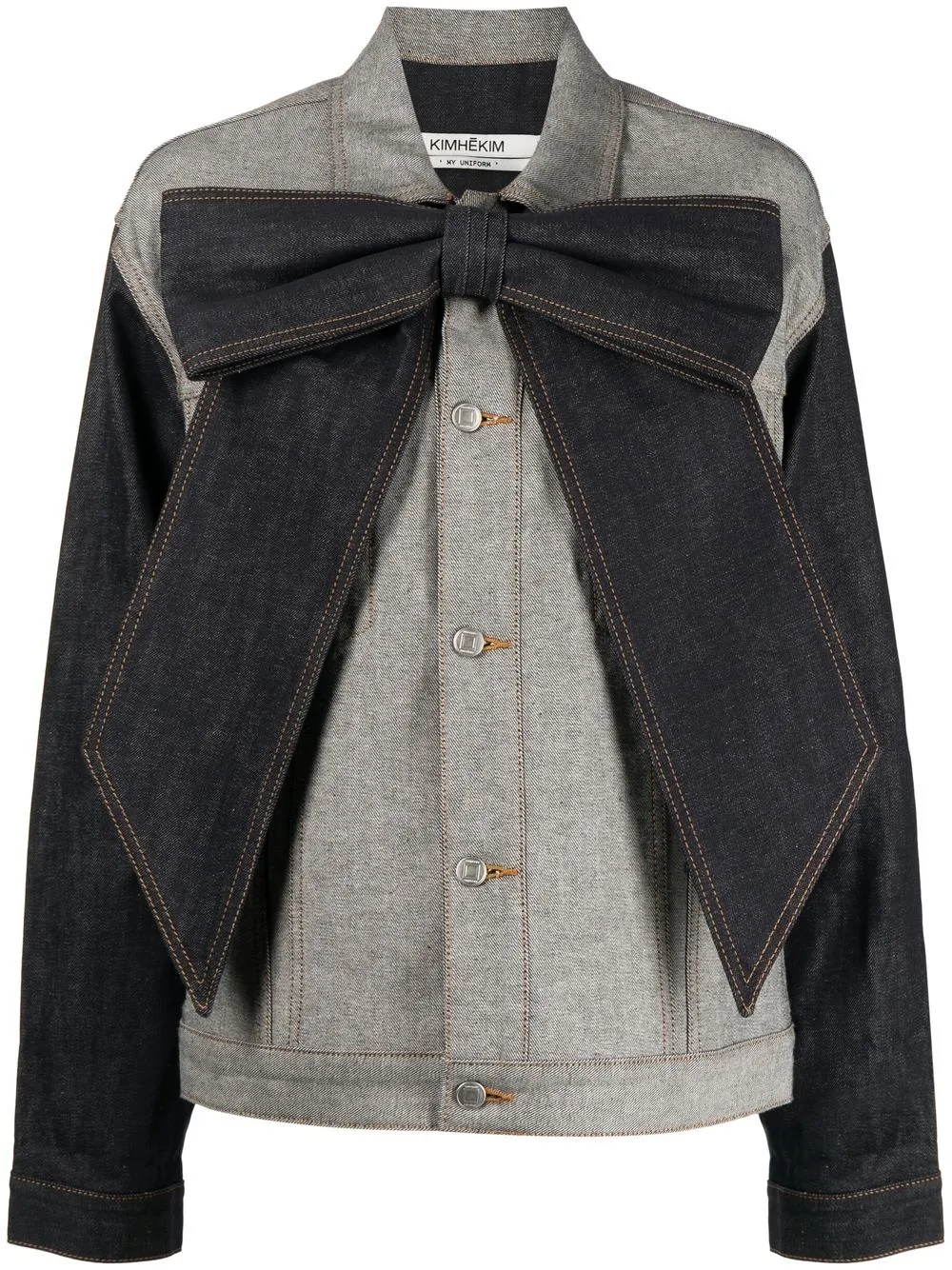 

Kimhekim bow-detail denim jacket - Black