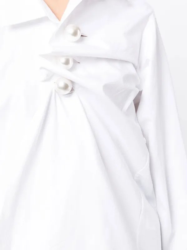 美品　kimhekim キムへキム 長袖　エルフシャツ　白　ホワイト　36 美品 kimhekim キムへキム 長袖 エルフシャツ 白 ホワイト 36