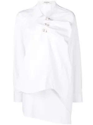 ☆Sailor Collared Long Cotton Shirt Dress/KIMHEKIM☆ Kiplyki Women's Summer Dresses 2024 Solid Color Single