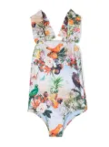 Molo tropical-print swimsuit - Blue