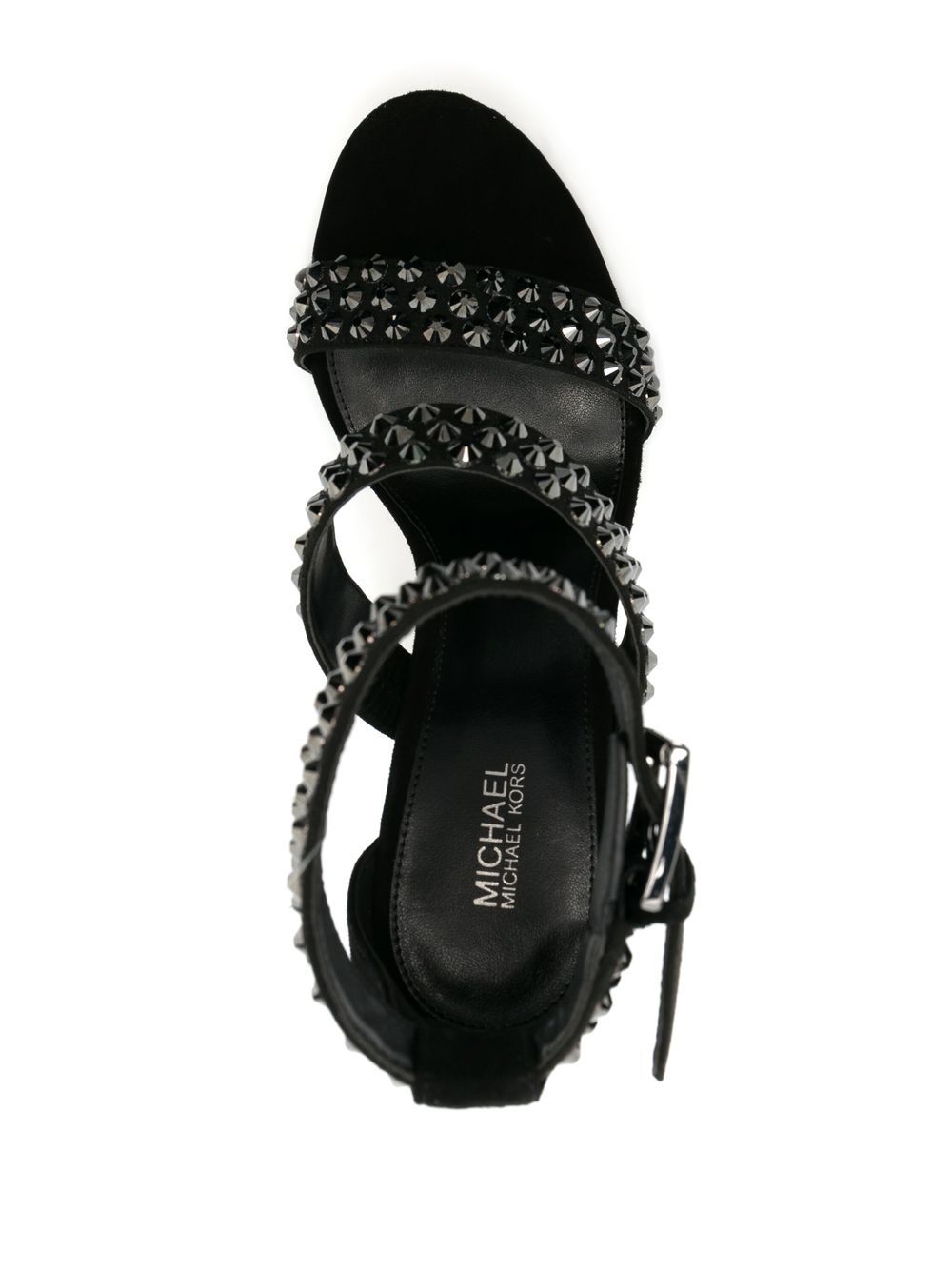 Michael Michael Kors Amal Astor Stud Detailed Heeled Sandals Farfetch