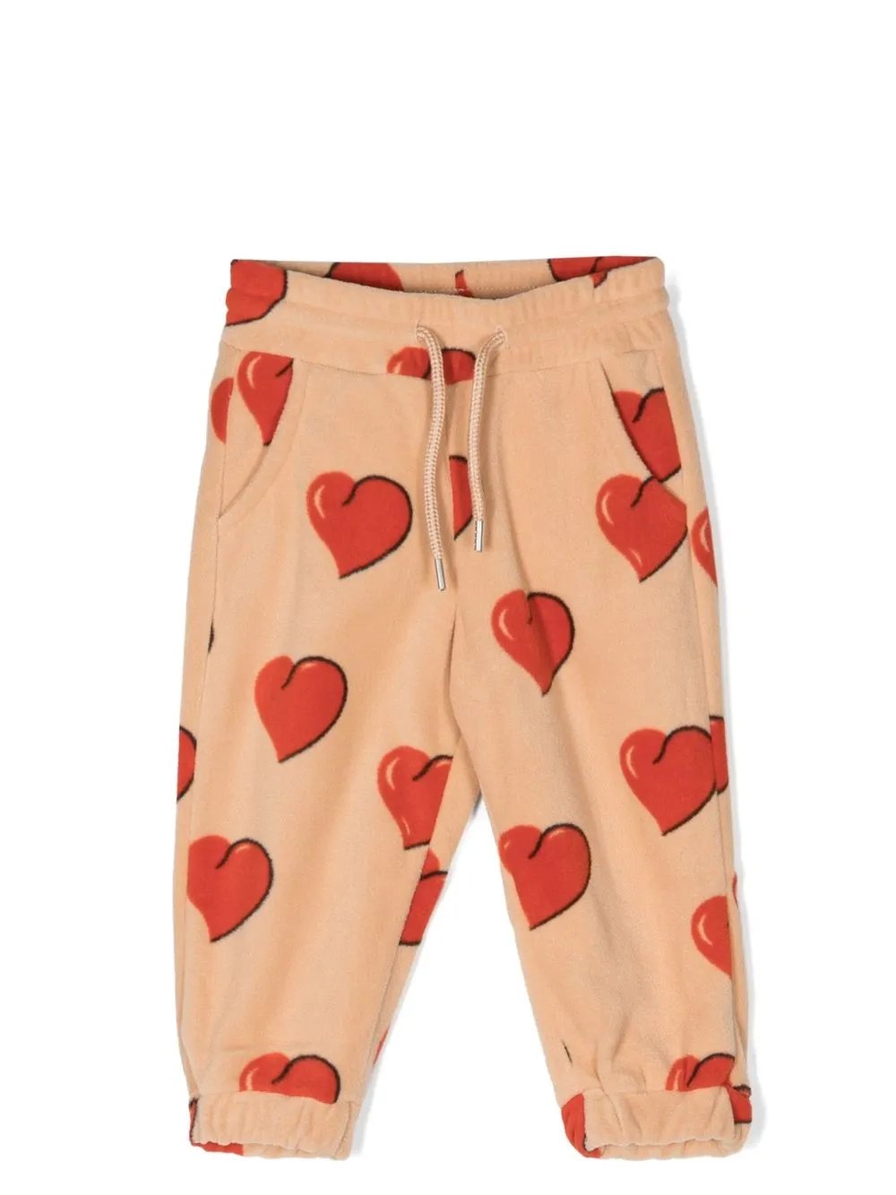 

Mini Rodini heart-print track pants - Brown