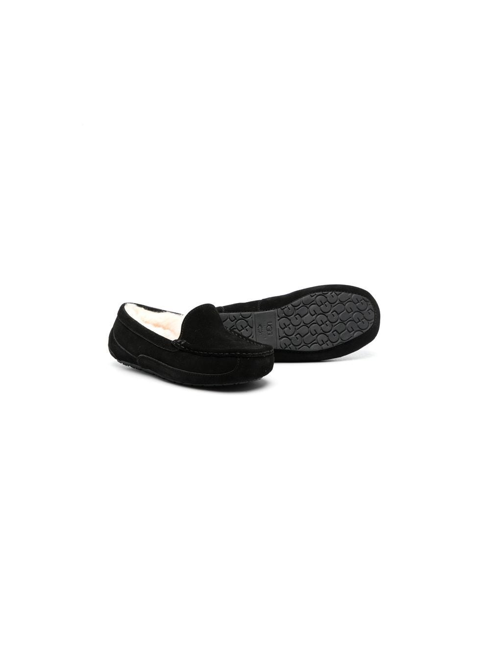 Shop Ugg Shearling-lined Suede Loafers In Black