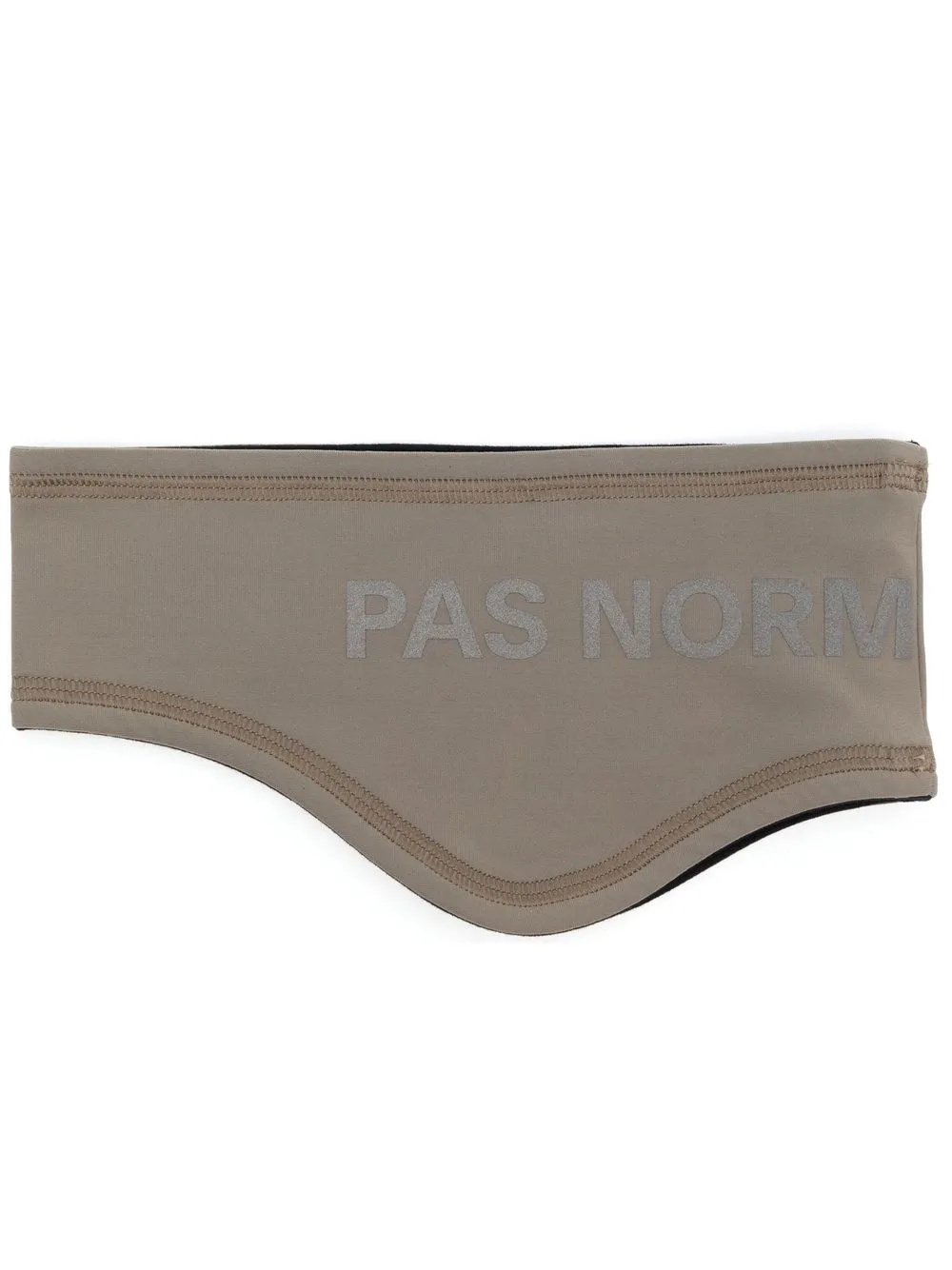 

Pas Normal Studios logo-print fleece headband - Green