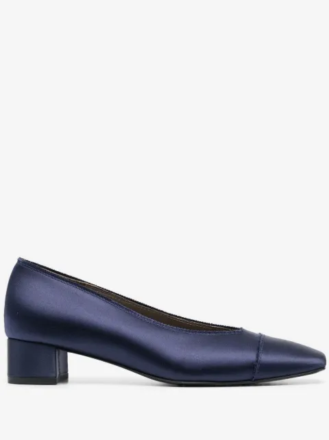 Pedro Garcia satin-finish low-heeled pumps