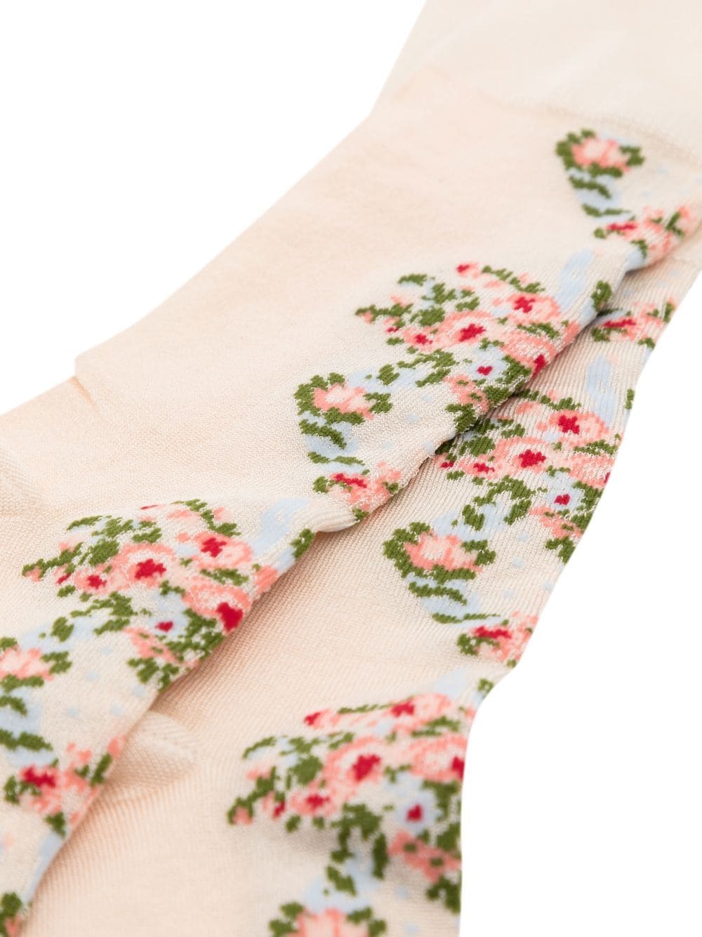 Simone Rocha Sokken met bloemenprint - Beige