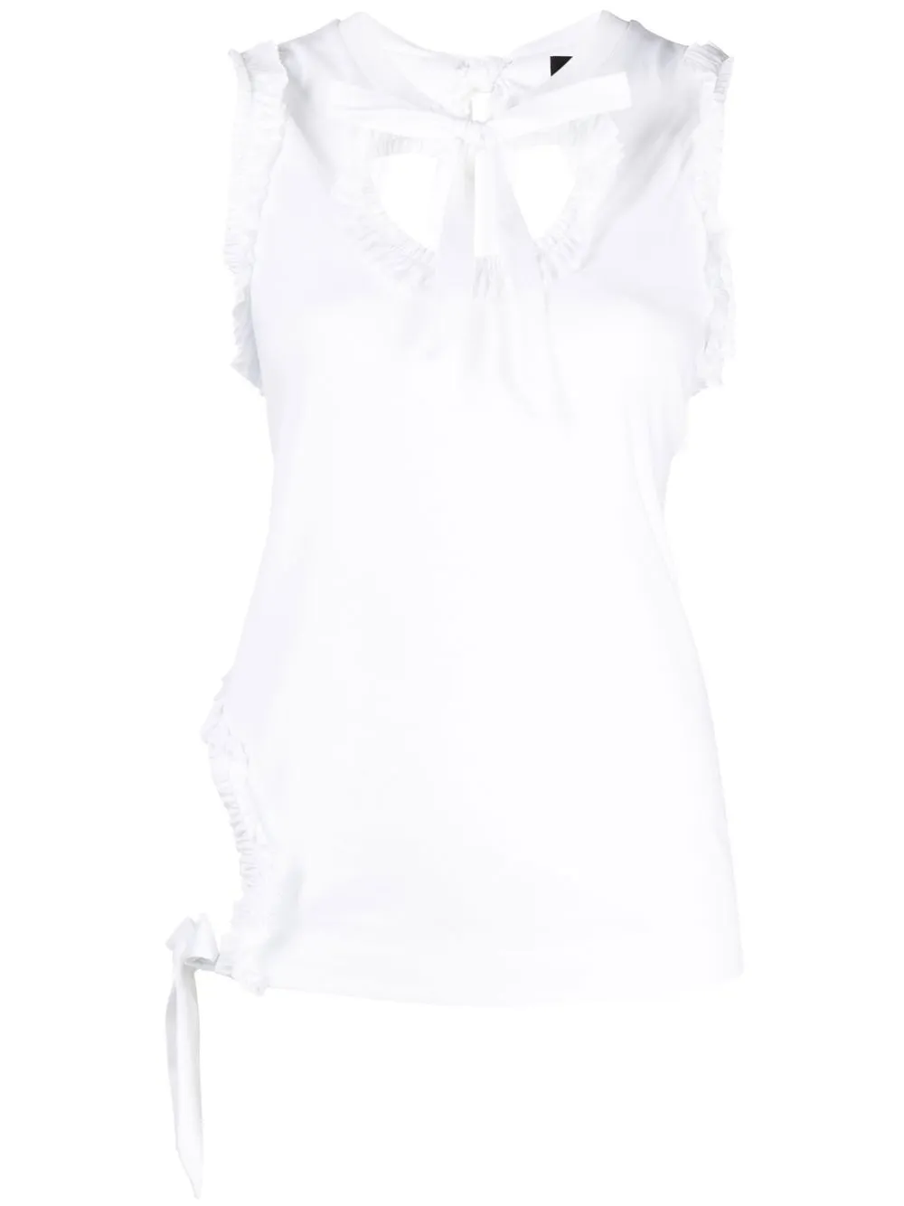 

Simone Rocha ruffled cut-out tank top - White