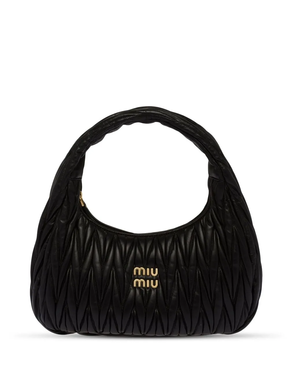 Miu Miu Wander matelassé shoulder bag – Black