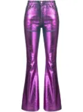 Madison.Maison metallic-effect laminated jeans - Pink