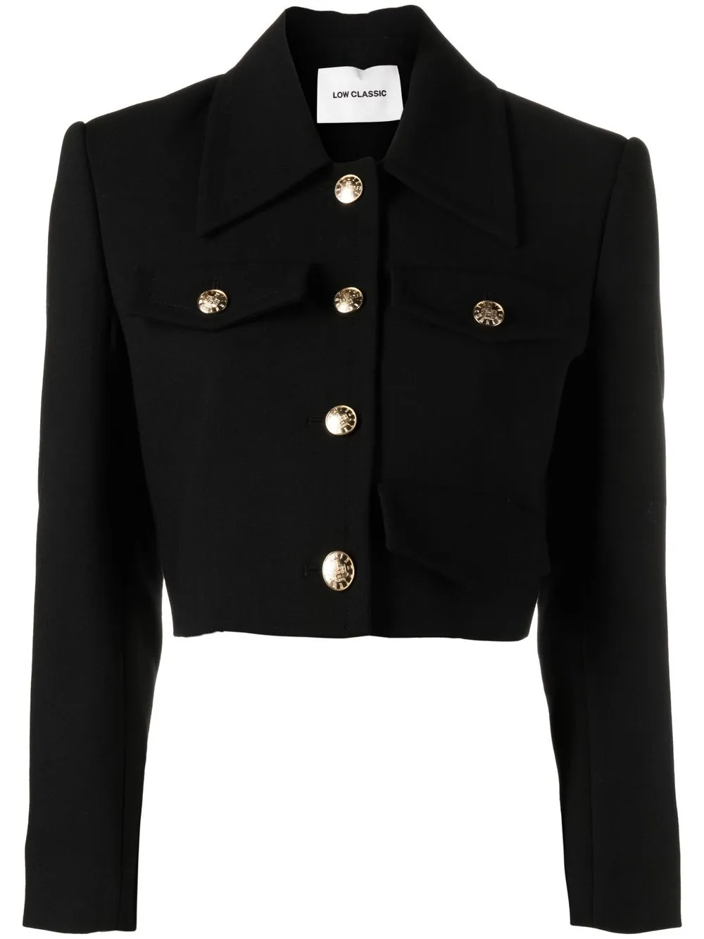 

Low Classic cropped wool-blend jacket - Black