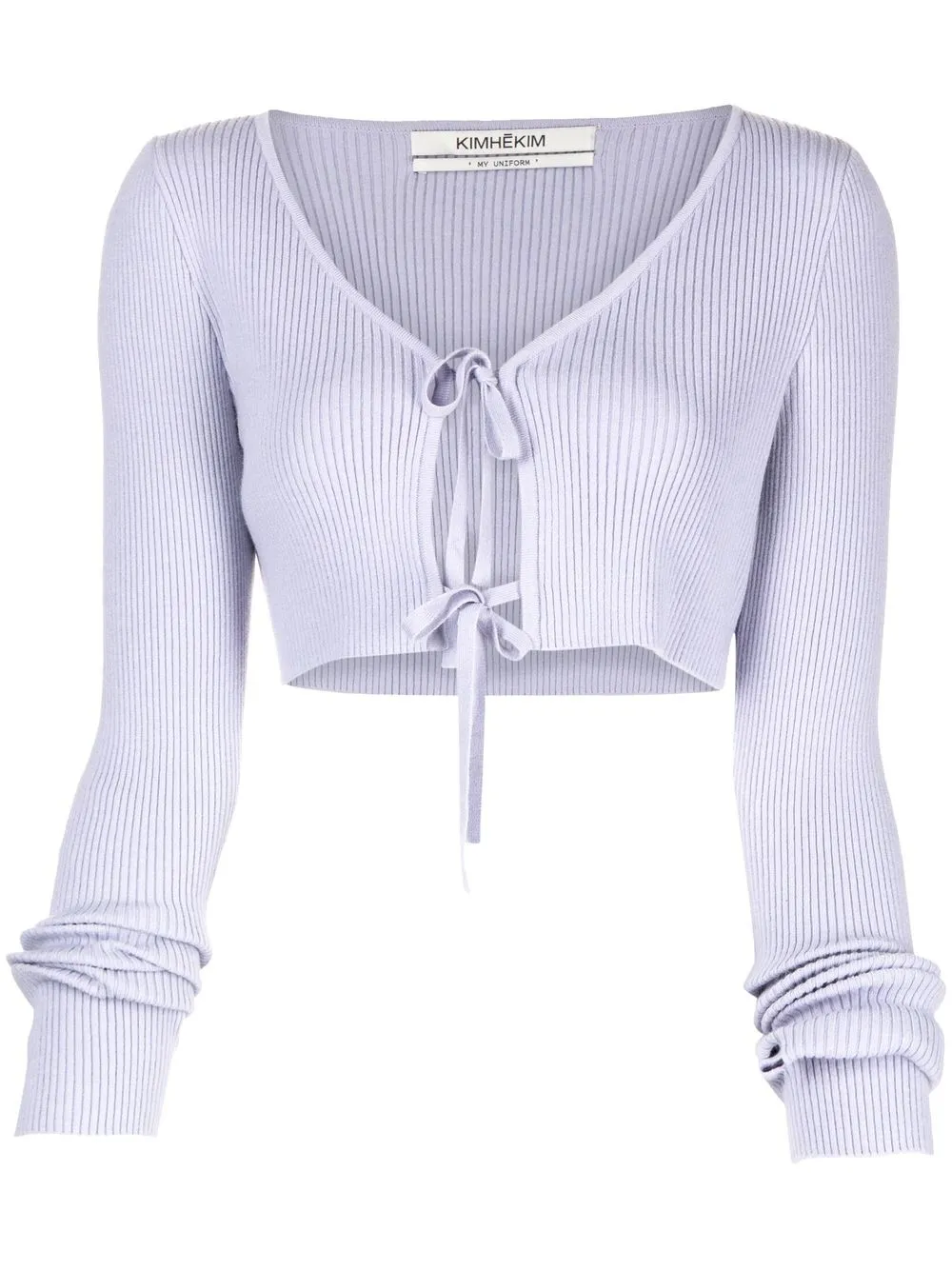 

Kimhekim cropped ribbed cardigan - Purple