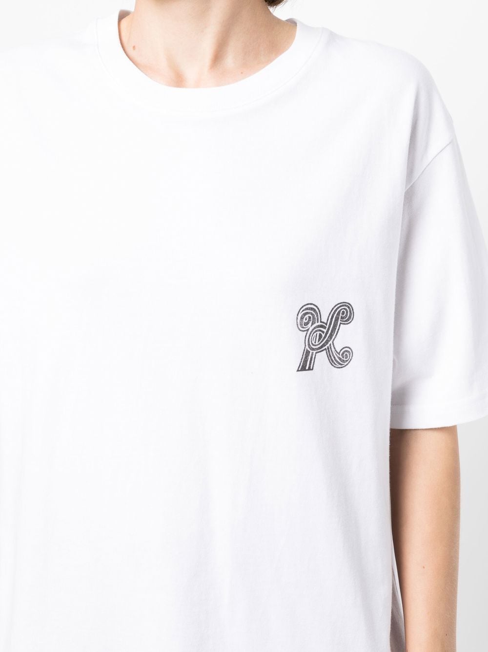 Shop Kimhēkim Logo-print T-shirt In White