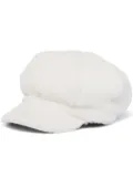 Prada shearling newsboy cap - White