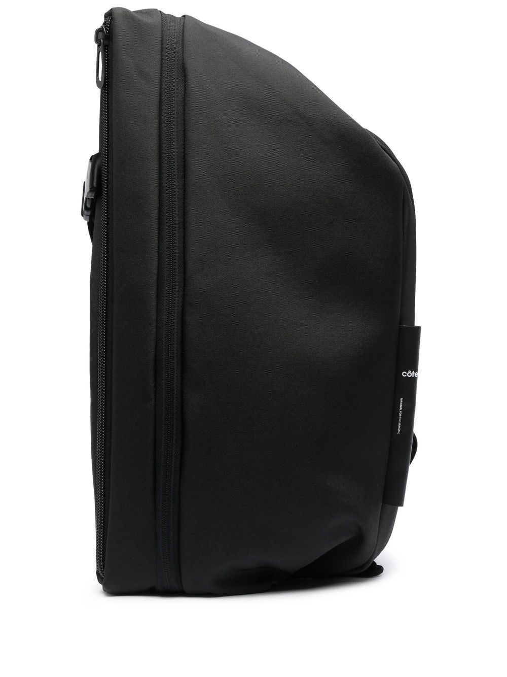 Côte And Ciel Asymmetric Zipped Backpack In Black | ModeSens