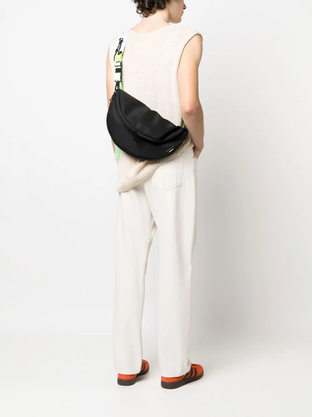 Côte And Ciel Zipped Crossbody Bag In Black