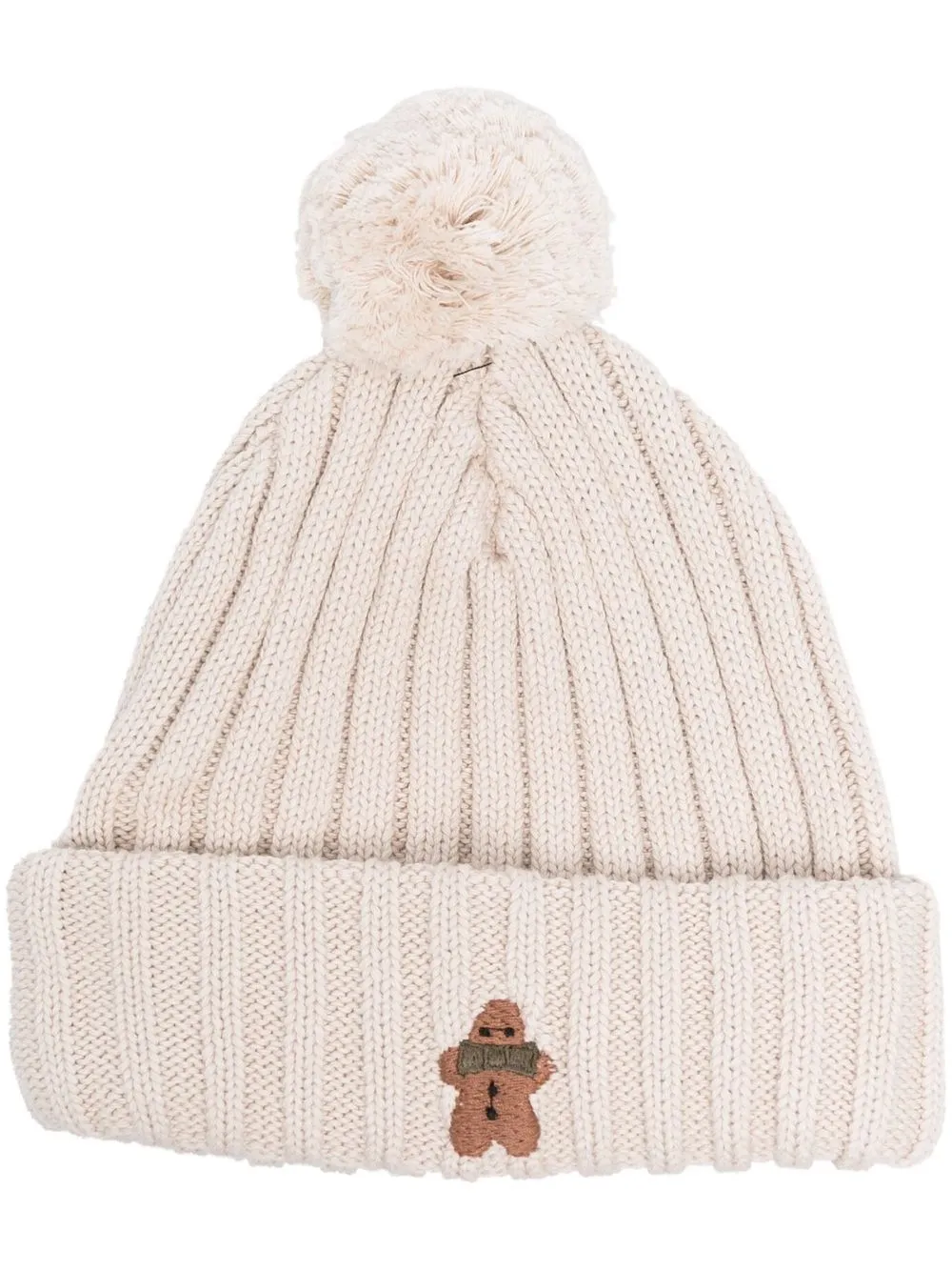 

Donsje embroidered-logo pompom beanie - Neutrals