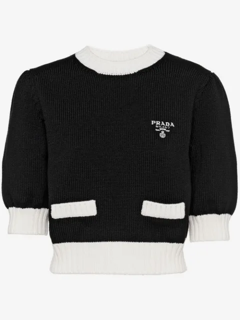 Prada ロゴ クロップドセーター